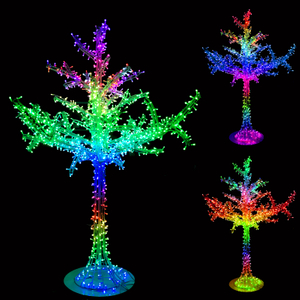 Motivo paesaggistico personalizzato Decorazioni natalizie per esterni DMX512 pixel programmabili Luce dell'albero RGB