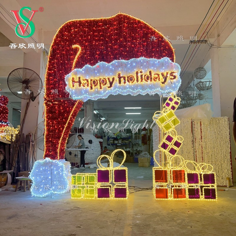 Erba per tappeti con ghirlanda di orpelli in rete PET / PVC di alta qualità per decorazioni a motivi natalizi