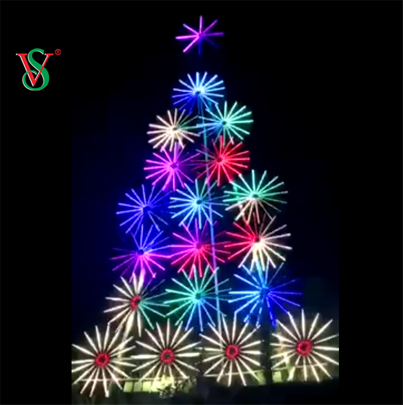 Luci di fuochi d'artificio a LED per decorazioni natalizie per le vacanze Luci per alberi di fuochi d'artificio a LED per esterni