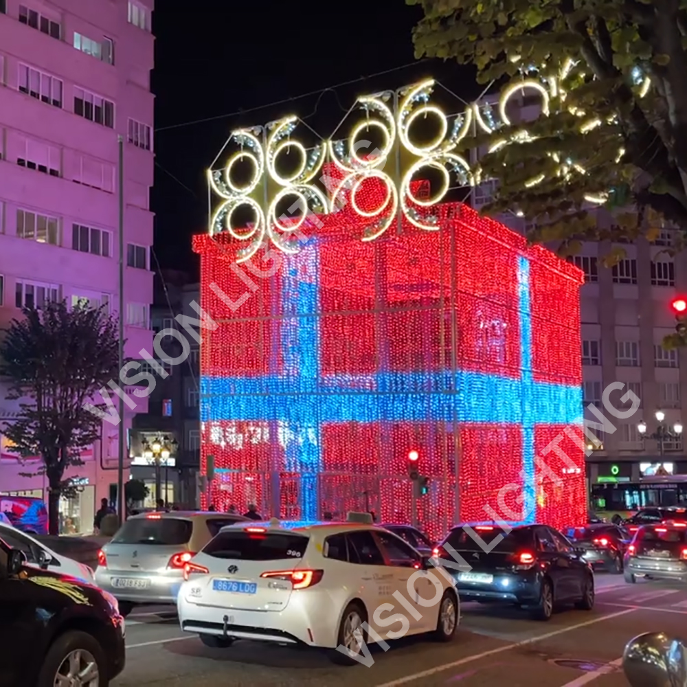 Luci da regalo per festività per festività a LED RGB personalizzate per Natale