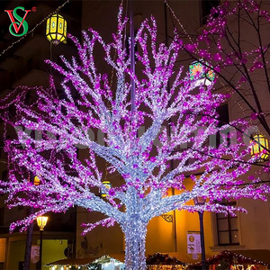 Luci natalizie decorative con ramoscello bianco, motivo 3D, albero con ghirlanda a LED