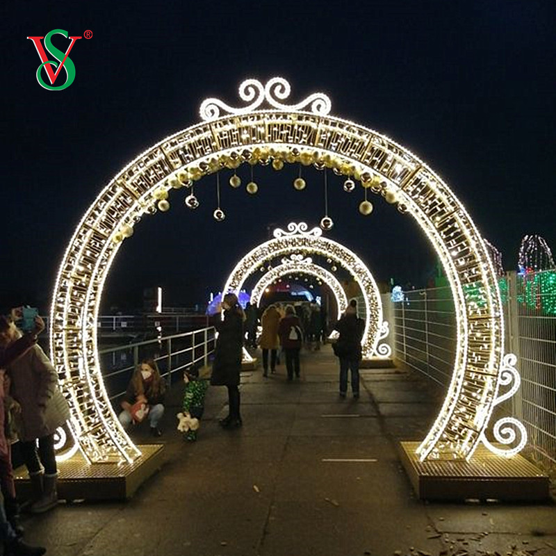 Grandi luci passanti con motivo ad arco 3D per decorazioni natalizie