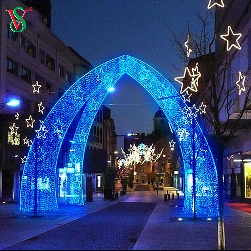 Grandi luci passanti con motivo ad arco 3D per decorazioni natalizie