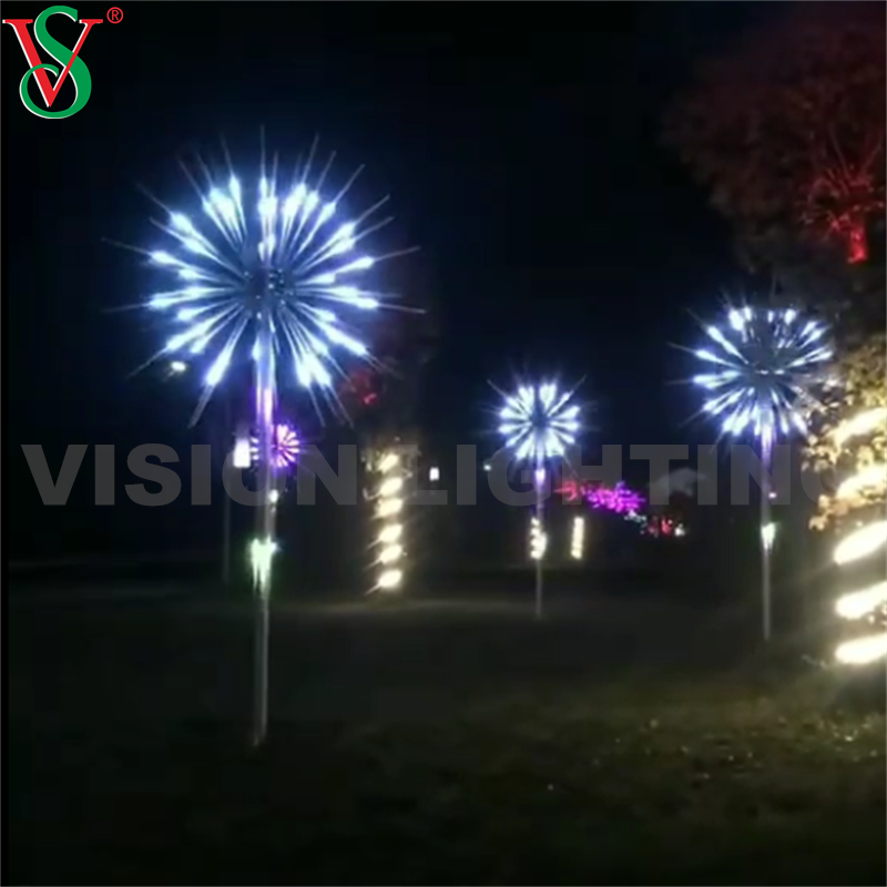 Decorazione natalizia a LED all'aperto 12V RGB Fireworks Motore Tree Light for Street
