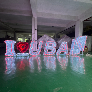 Luce decorativa a motivi LED per cartellone natalizio illuminato 3D per esterni