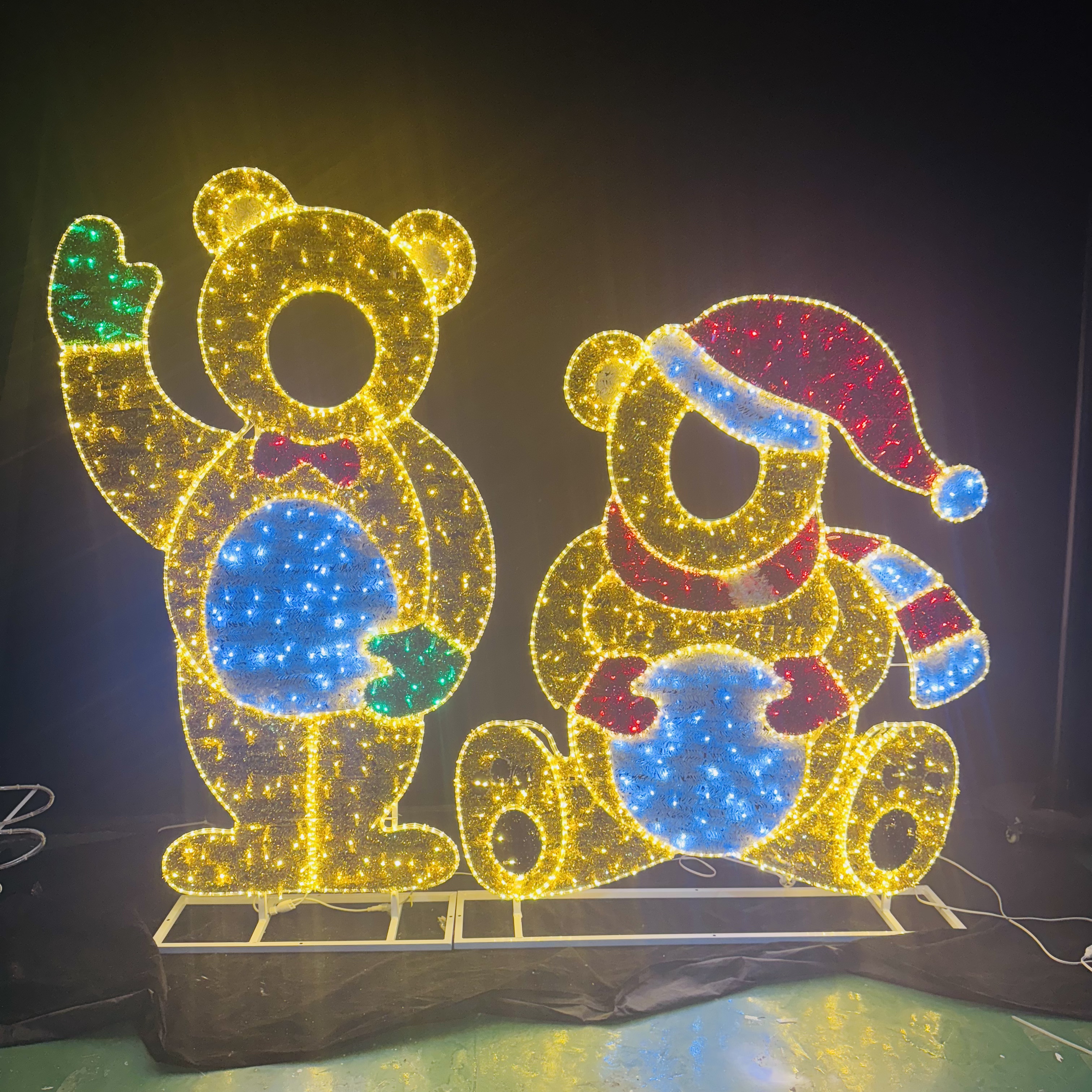 Luces de Navidad Decorazione natalizia da esterno LED LED 2D e 3D Frame Photo Motivi