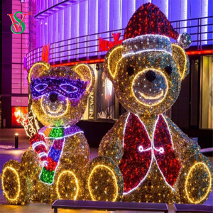 LED 3D Teddy Bear Motif Light per la decorazione delle vacanze di Natale