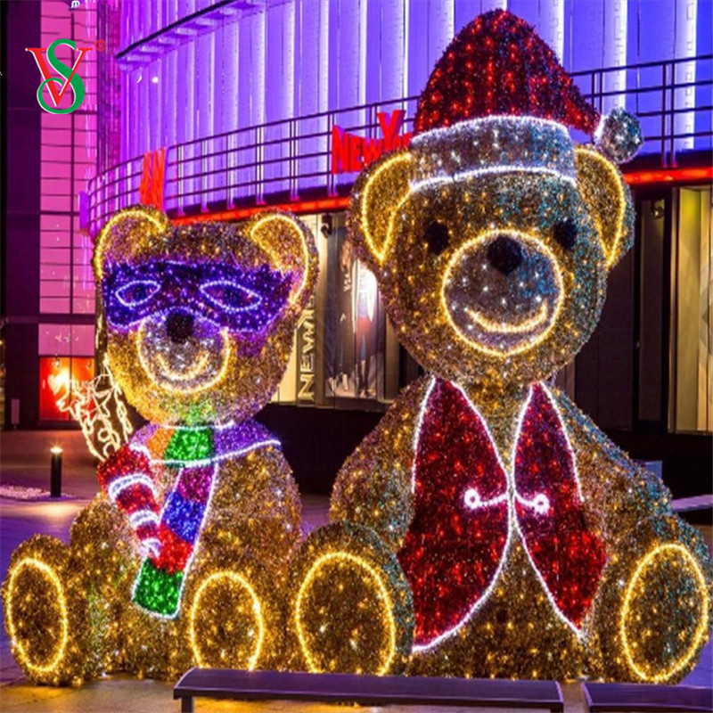 LED 3D Teddy Bear Motif Light per la decorazione delle vacanze di Natale