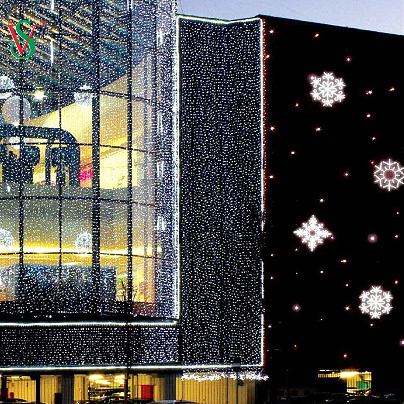 Luci a fiocco di neve a LED 2D animate dal design personalizzato per la decorazione natalizia