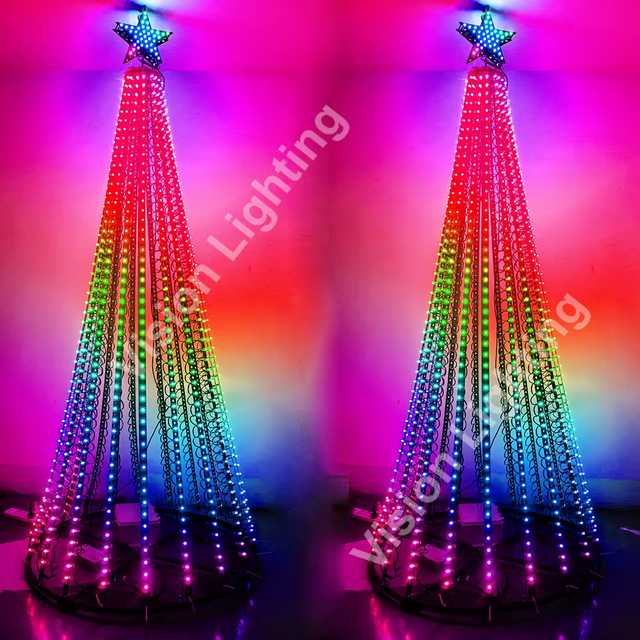 Luci dell'albero di Natale RGB a LED programmabili con ghirlanda di pixel DC12V WS2811 ad alta luminosità